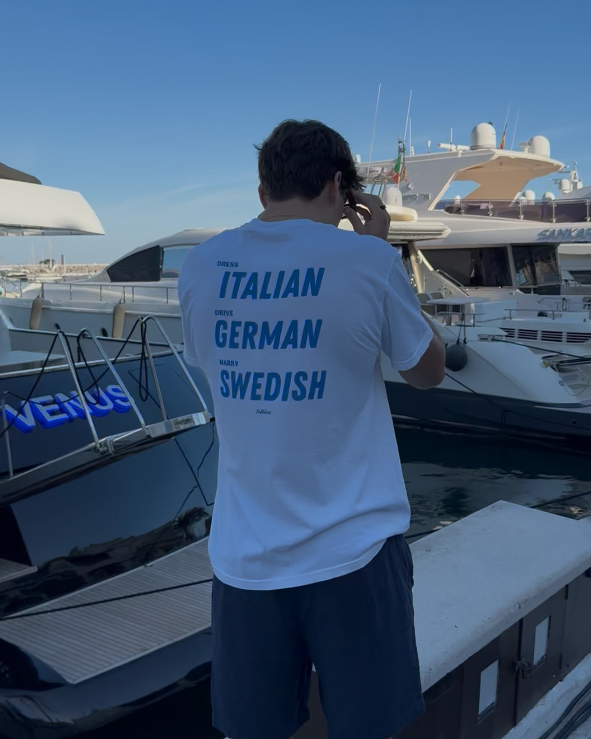 DRESS ITALIAN, DRIVE GERMAN, MARRY SWEDISH